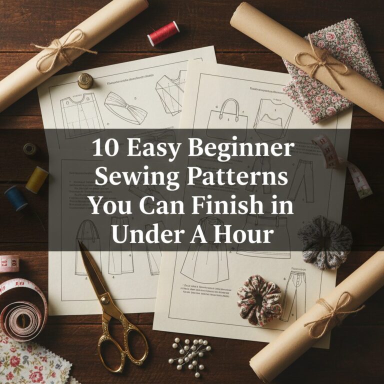 10 Easy Beginner Sewing Patterns You Can Finish in Under an Hour