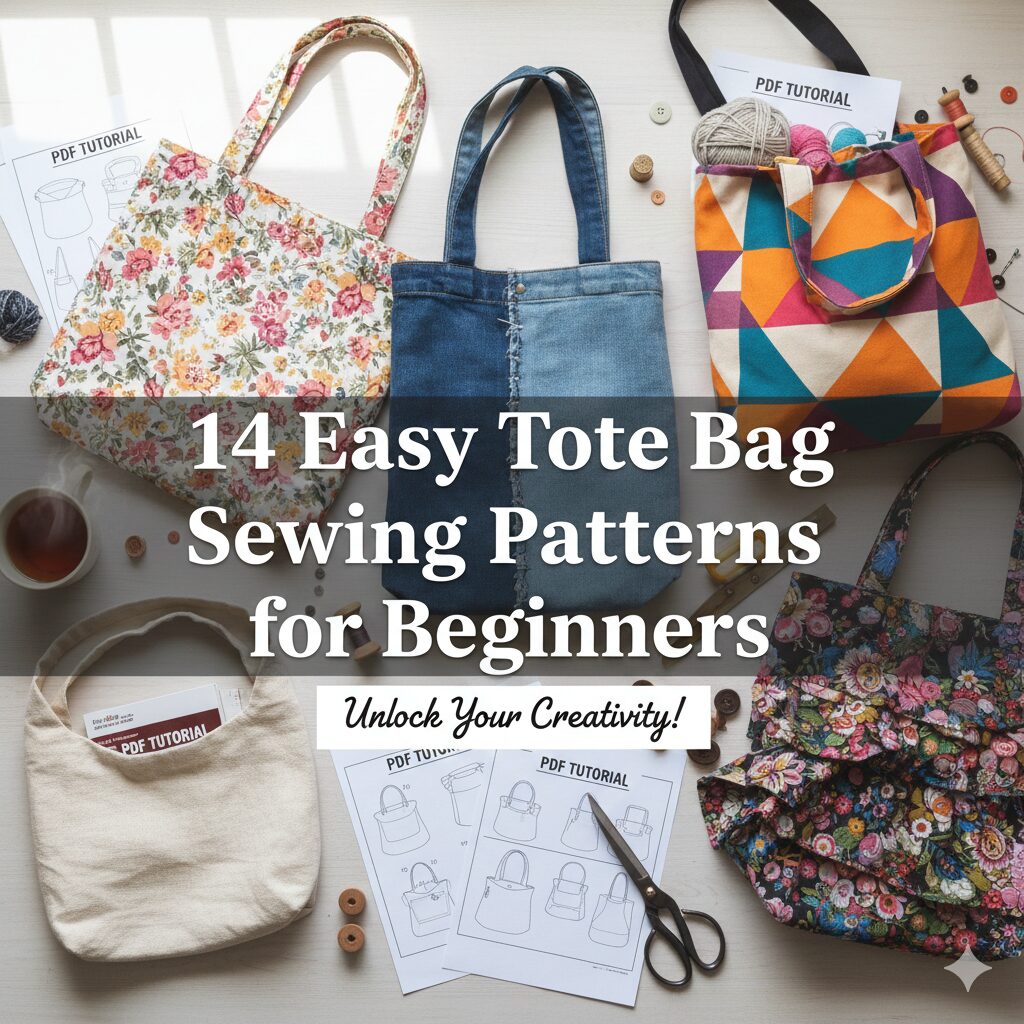 14 Easy Tote Bag Sewing Patterns for Beginners