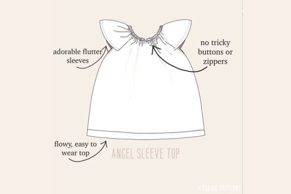 Angel Sleeve Swing Top Sewing Pattern