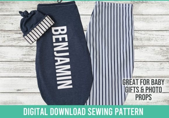 Baby Swaddle Cocoon and Hat Sewing Pattern