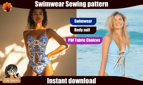 The Bow Tie One-Piece Swimwear & Bodysuit Sewing Pattern