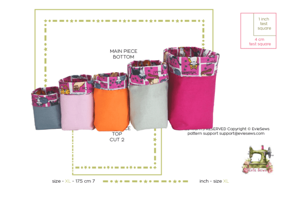 Desk Tidy - L SIZE - Sewing Pattern PDF