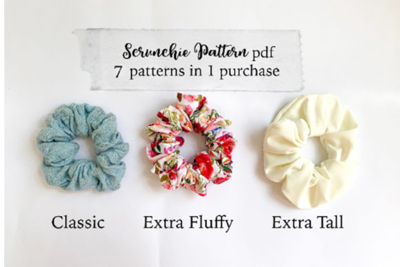 Sustainable Zero-Waste Scrunchies Sewing Pattern