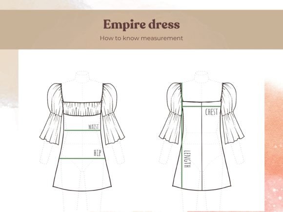 Empire Waist Dress Sewing Pattern