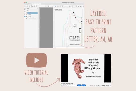 Knotted Baby Gown - Baby Patterns for New Moms