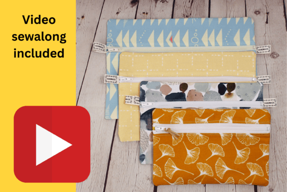 Malvern Zipper Bags X 4 Sizes Sewing Pattern