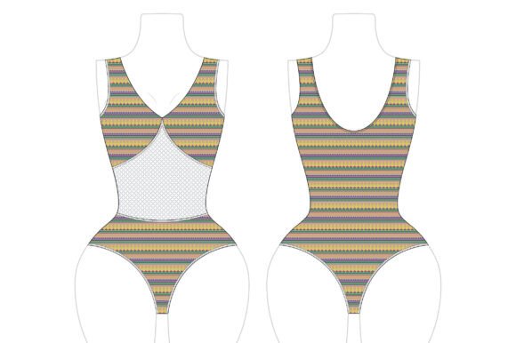 The Romspattern™ Vintage Mesh Swimsuit Sewing Pattern