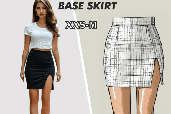 Split Skirt Sewing Pattern