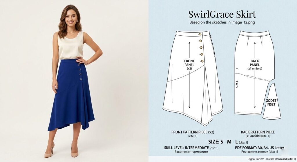 SwirlGrace Skirt Sewing Pattern