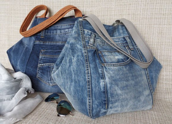 Tote Bag with Folded Sides Sewing Pattern