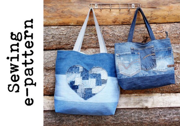 Tote Bag with Closure Sewing Pattern