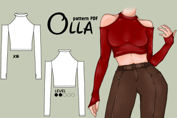 DIY off-the-Shoulder Top PDF Sewing Pattern