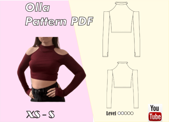 DIY off-the-Shoulder Top PDF Sewing Pattern