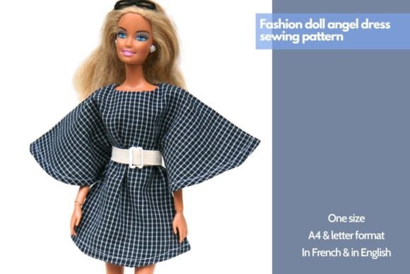 Fashion Doll Angel Dress Sewing Pattern