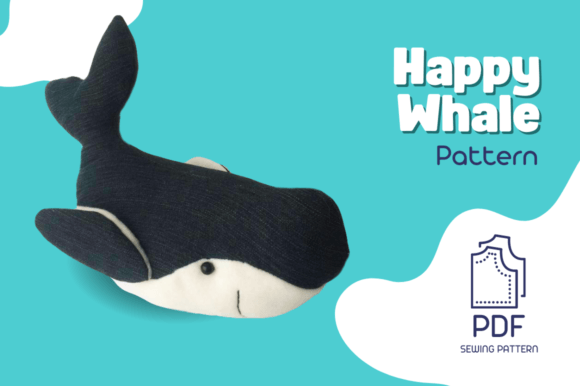 Happy Whale Plush Sewing Pattern