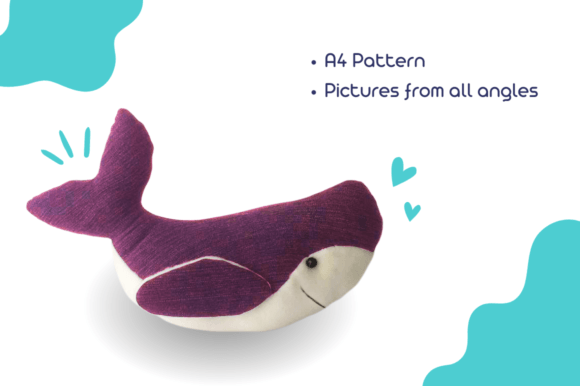 Happy Whale Plush Sewing Pattern