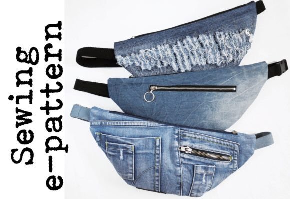 Fanny pack moon bag sewing pattern beginner hands-free