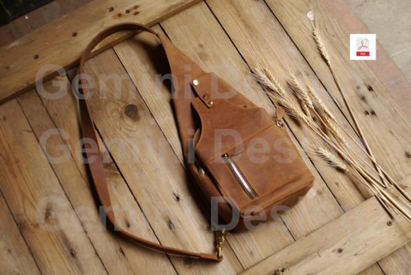 Leather body bag sewing pattern beginner DIY crossbody