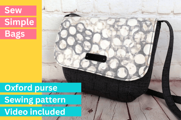 Oxford purse easy sewing pattern for beginners