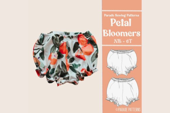 Petal bloomers sewing pattern baby bloomers beginner