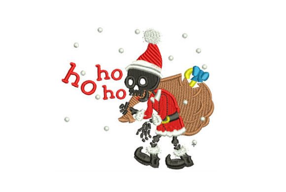 Ho Ho Ho funny Santa Claus machine embroidery design for clothing