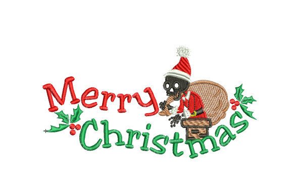 Merry Christmas funny Santa Claus machine embroidery design for clothing