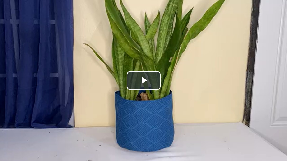 Plant pot cover sewing project for beginners